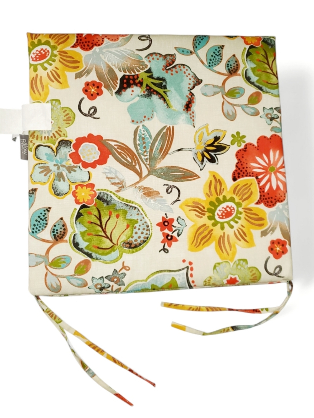 Pillow Perfect Bright Floral Indoor/Outdoor 2 Pcs Chair Cushion 20x20" NWOT - Picture 2 of 5